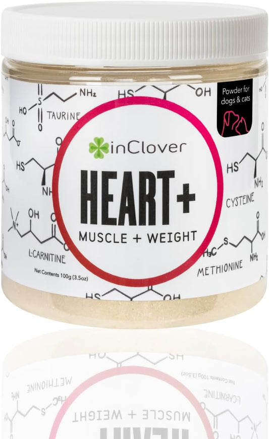 Dog Heart Health Supplement Powder with Taurine for Weight Management and Immune Support - InClover BioVibrant