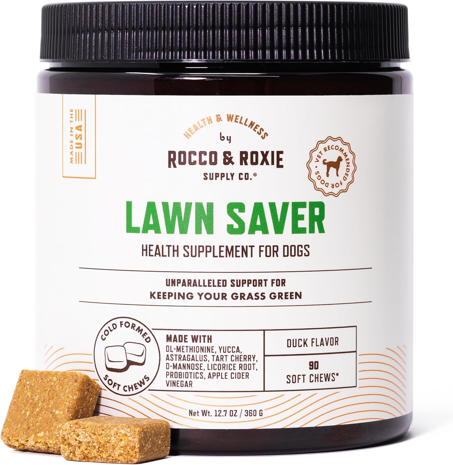 Dog Urine Neutralizer & Green Grass Saver Soft Chews with D-Mannose & Apple Cider Vinegar - 90ct