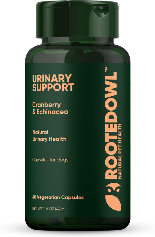 Dog UTI Prevention Supplement with Echinacea and Cranberry - 60/ct Rooted Owl Urinary Support