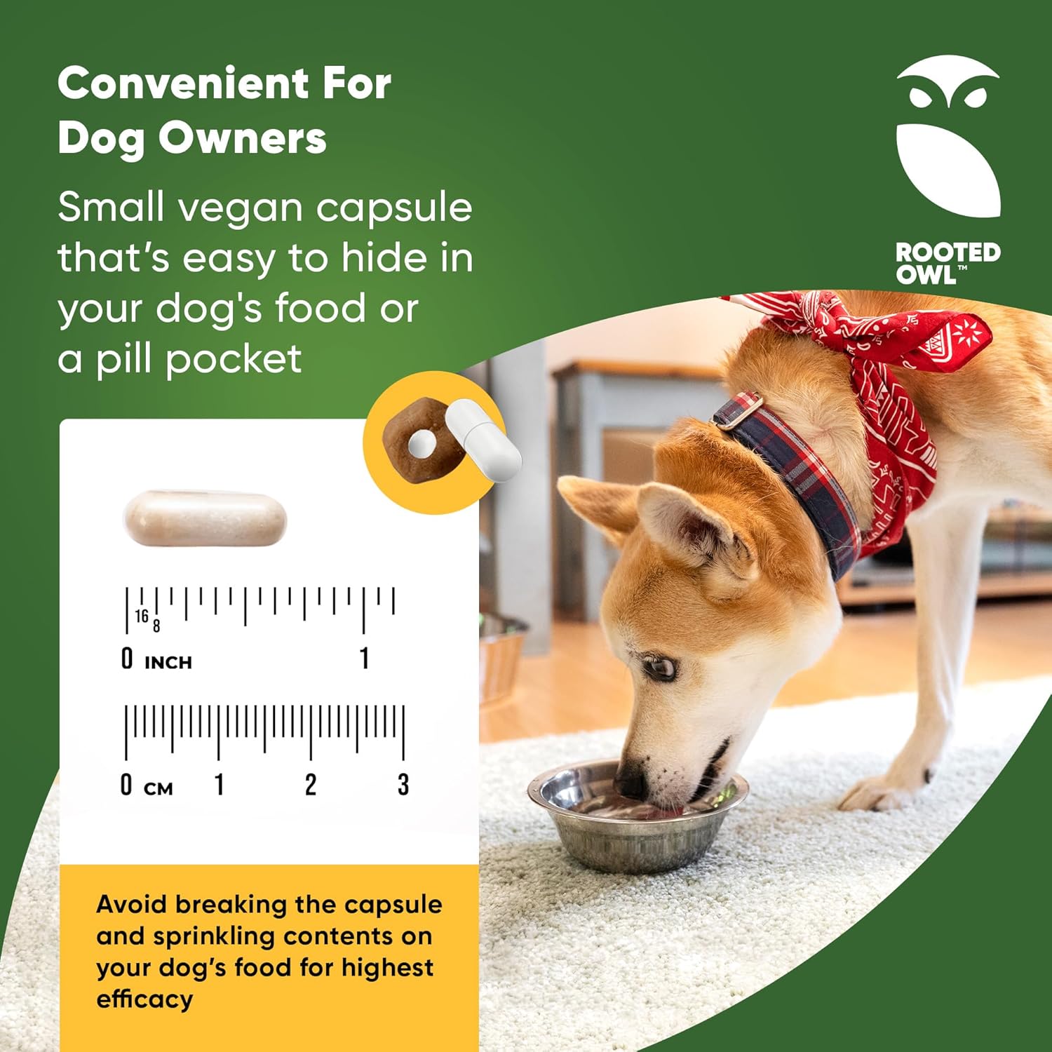 Dog UTI Prevention Supplement with Echinacea and Cranberry - 60/ct Rooted Owl Urinary Support