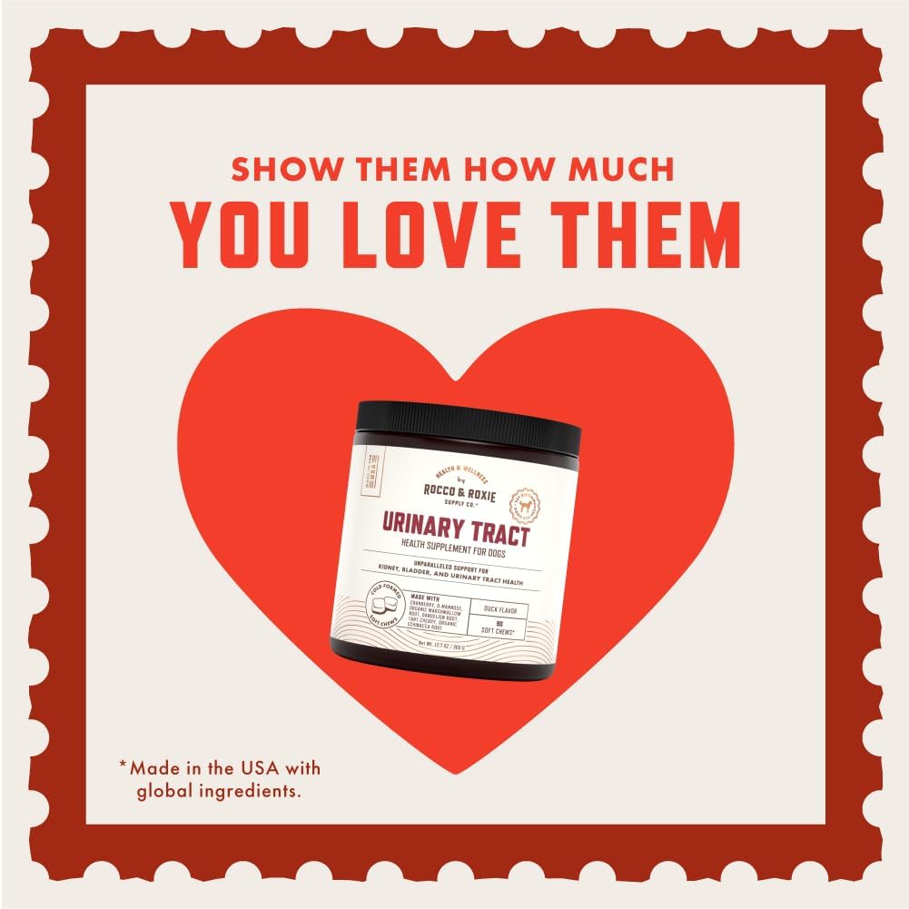 Dog UTI Treatment Soft Chews with Cranberry, D-Mannose, and Tart Cherry - Bladder Control and Urinary Tract Support for Dogs - 90 ct