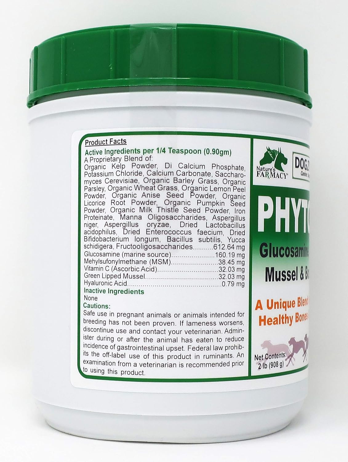 Dogzymes Phyto Flex 2 Pound - Joint Supplement with Glucosamine, Chondroitin, MSM, and Hyaluronic Acid