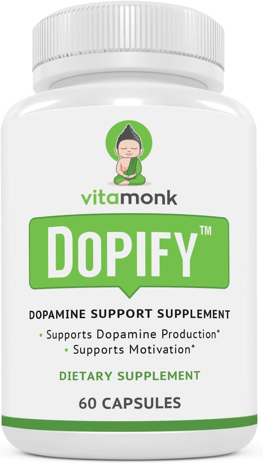 Dopamine Supplement with Uridine, Mucuna Pruriens, L-Theanine, Tyrosine - Natural Brain Boost - 60 Capsules