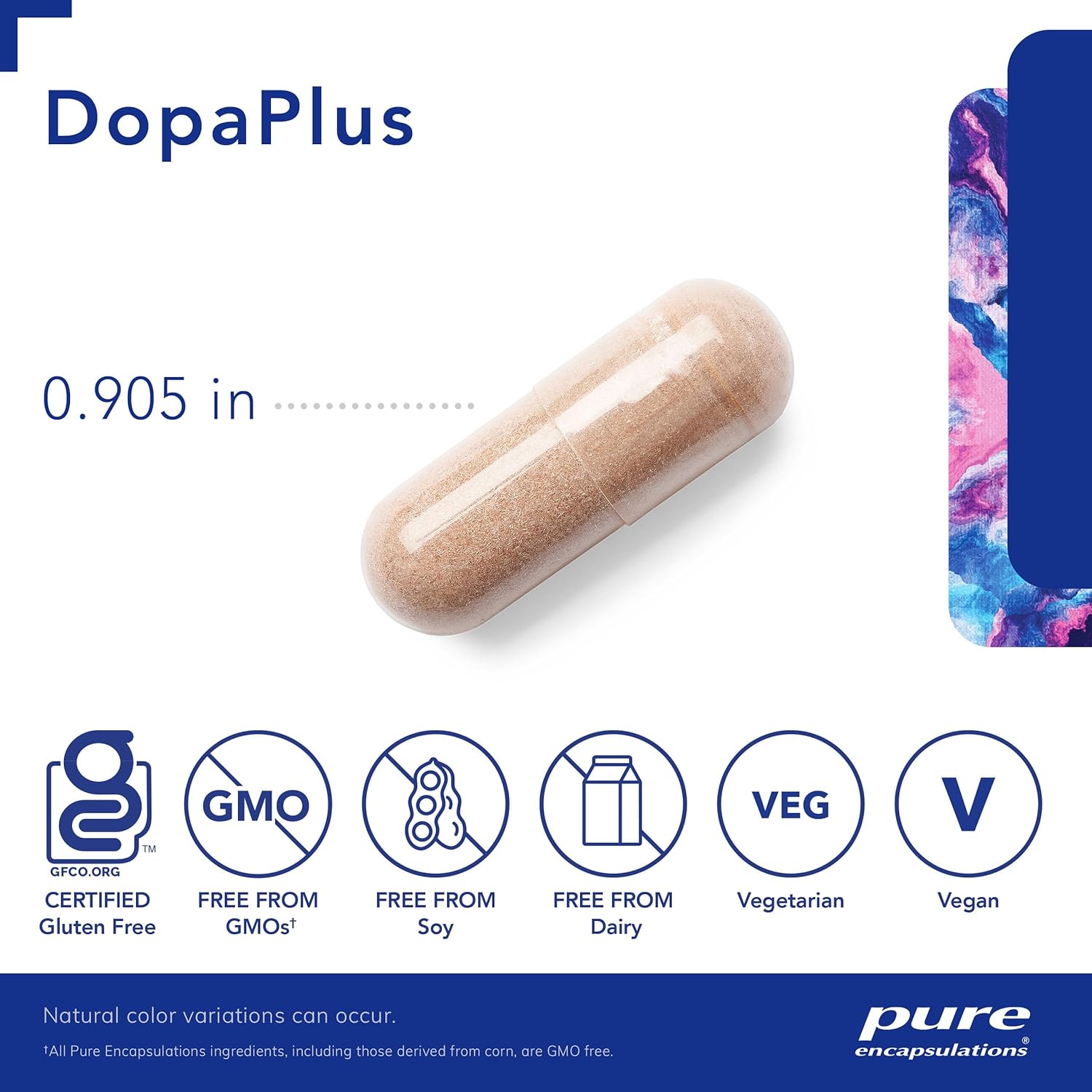 DopaPlus Capsules - Promotes Dopamine Production for Brain Function - with Folate, B6, L-5-MTHF - Non-GMO, Vegan - 180 Count