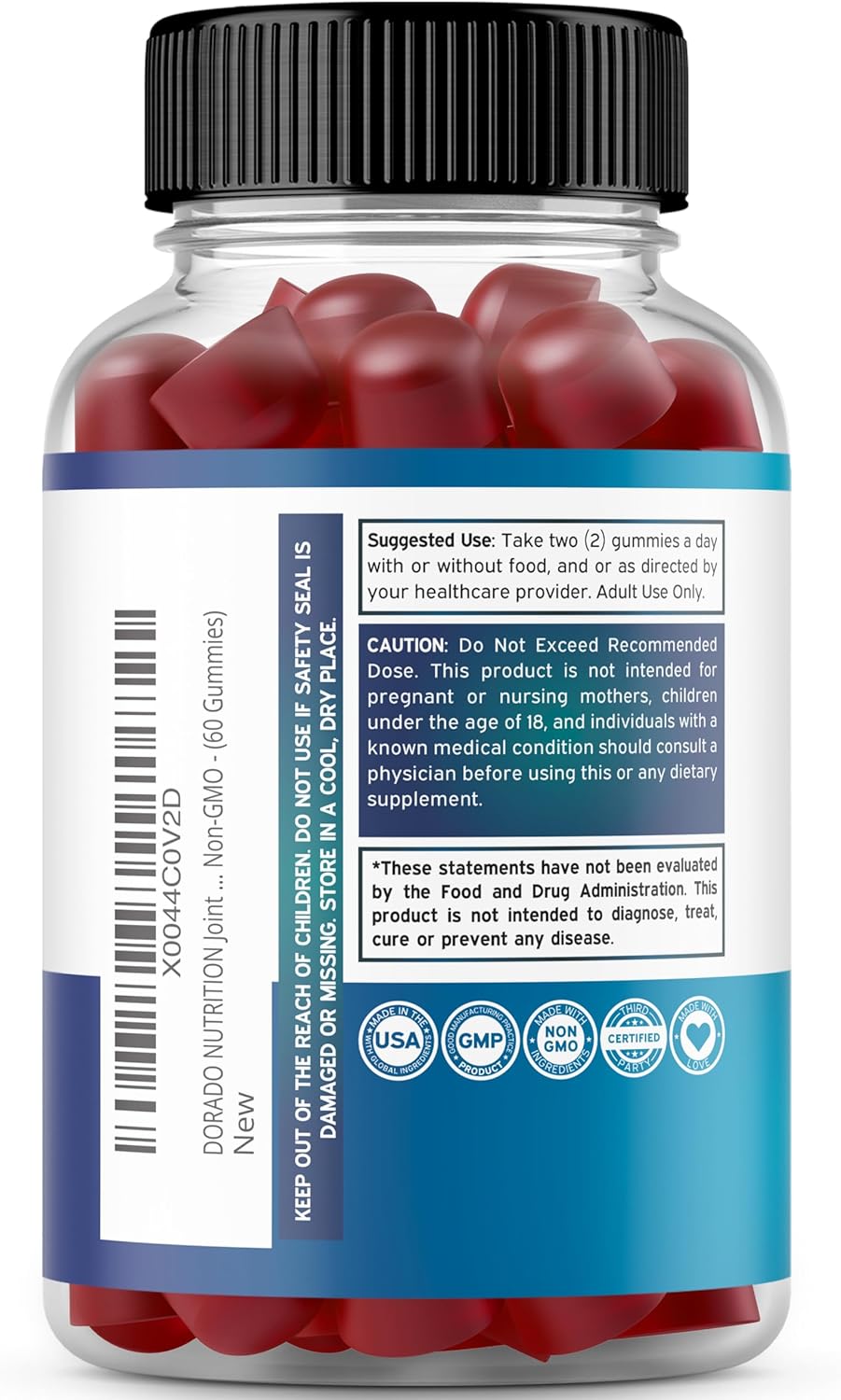 Dorado Nutrition Glucosamine Chondroitin & Mushroom Gummies Combo Pack (180 Count) - Joint Support & Immune Boost