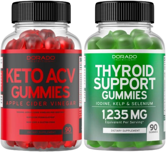 DORADO NUTRITION Keto ACV Gummies - Advanced 1000mg Formula for Weight Management and Thyroid Support
