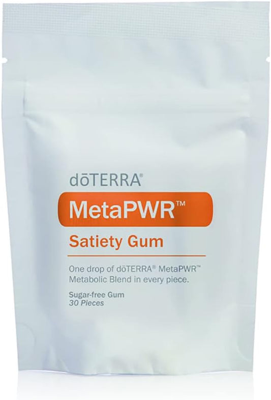 doTERRA MetaPWR Satiety Gum for Mindful Eating & Appetite Control - Suppress Cravings - 30 Pieces