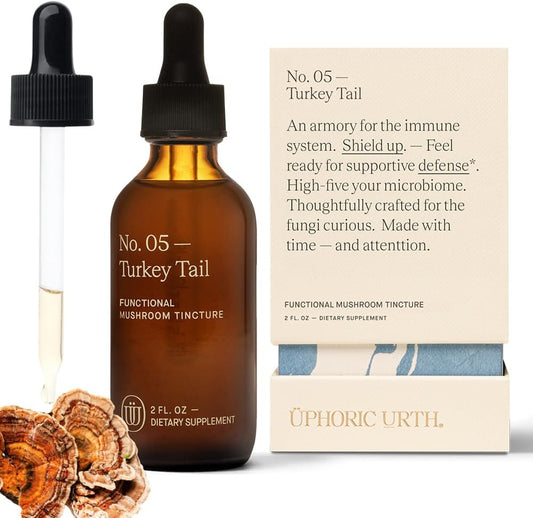 Double Extracted Turkey Tail Mushroom Tincture for Immunity, Inflammation, Aches, Digestion - Antioxidant Rich (60 Servings)