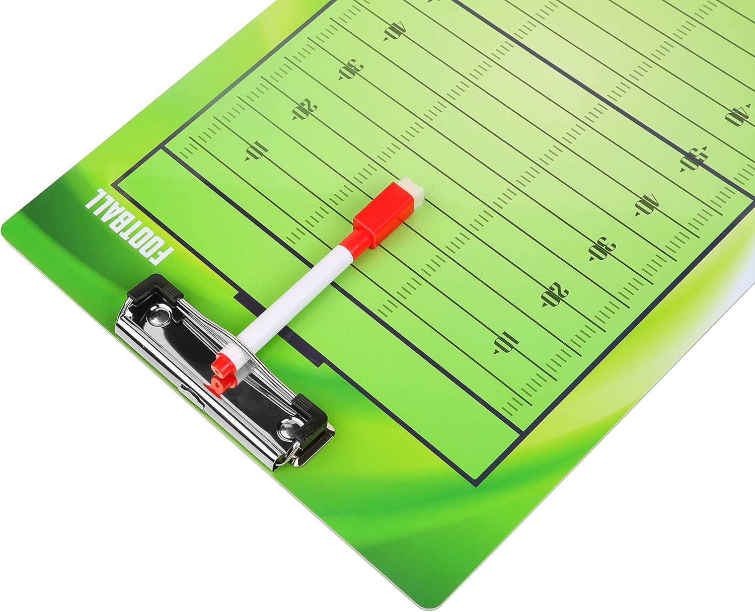 Double-Sided Dry-Erase Football Coaching Board Clipboard for American Football Coaches - Includes 2 Erasable Pens by BETTERLINE