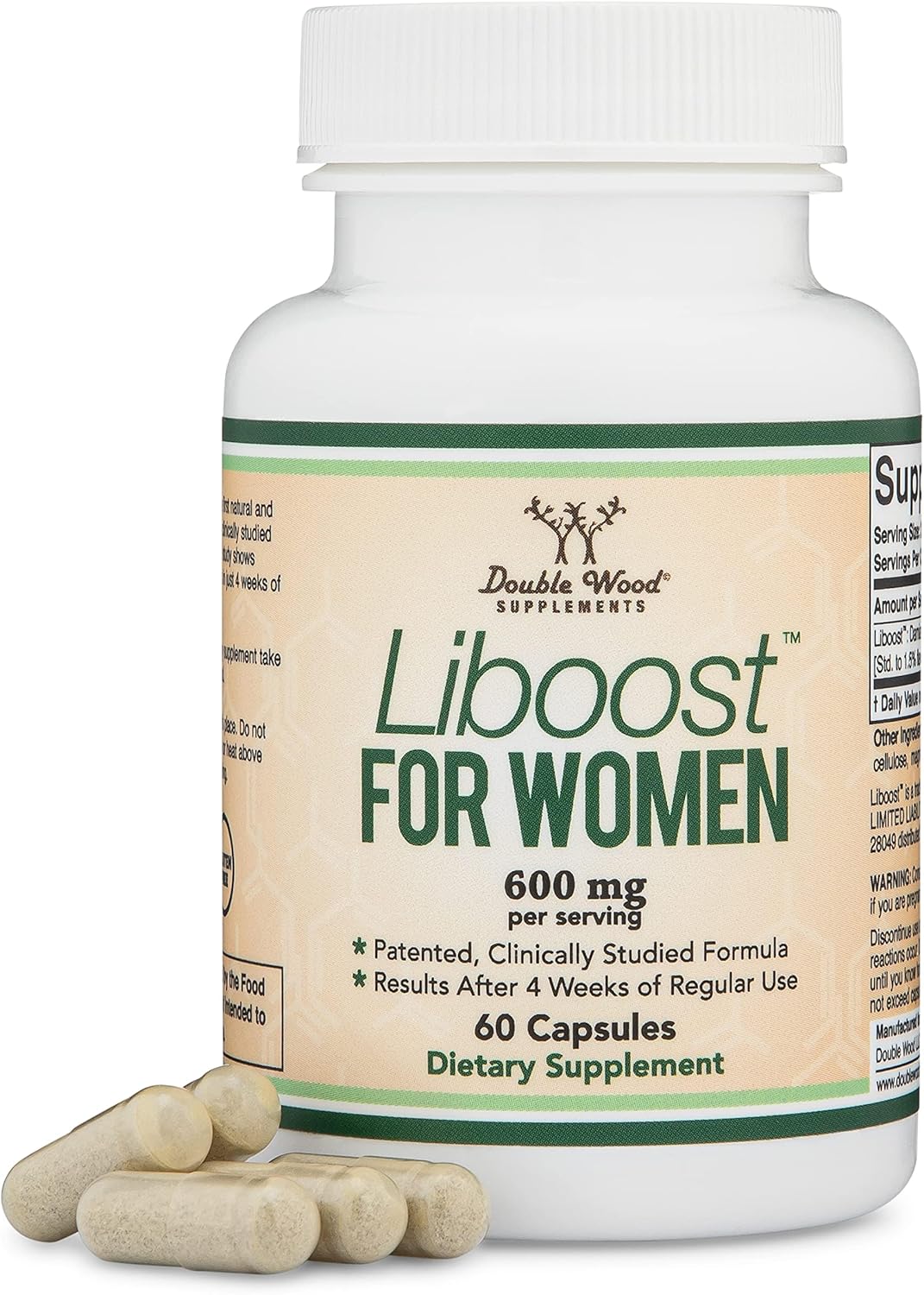 Double Wood Liboost - Patented Libido Booster for Women (Damiana Leaf Extract)