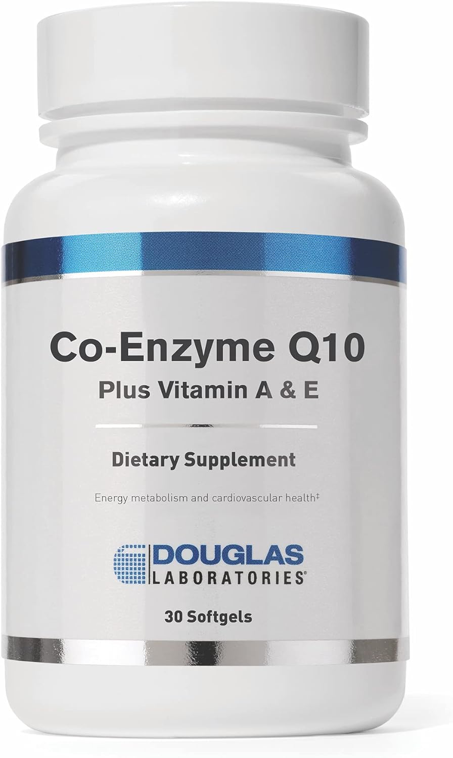Douglas Laboratories Coenzyme Q10 with Vitamin A & E Softgels - Energy Production & Cell Function Support - 30 Count