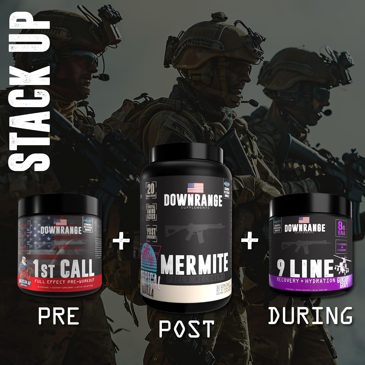 DownRange 1st Call Pre Workout Powder - Amino Acid Beta Alanine, Caffeine, Energy and Focus Support - 30 Servings, Cherry Punch - Preworkout for Men and Women