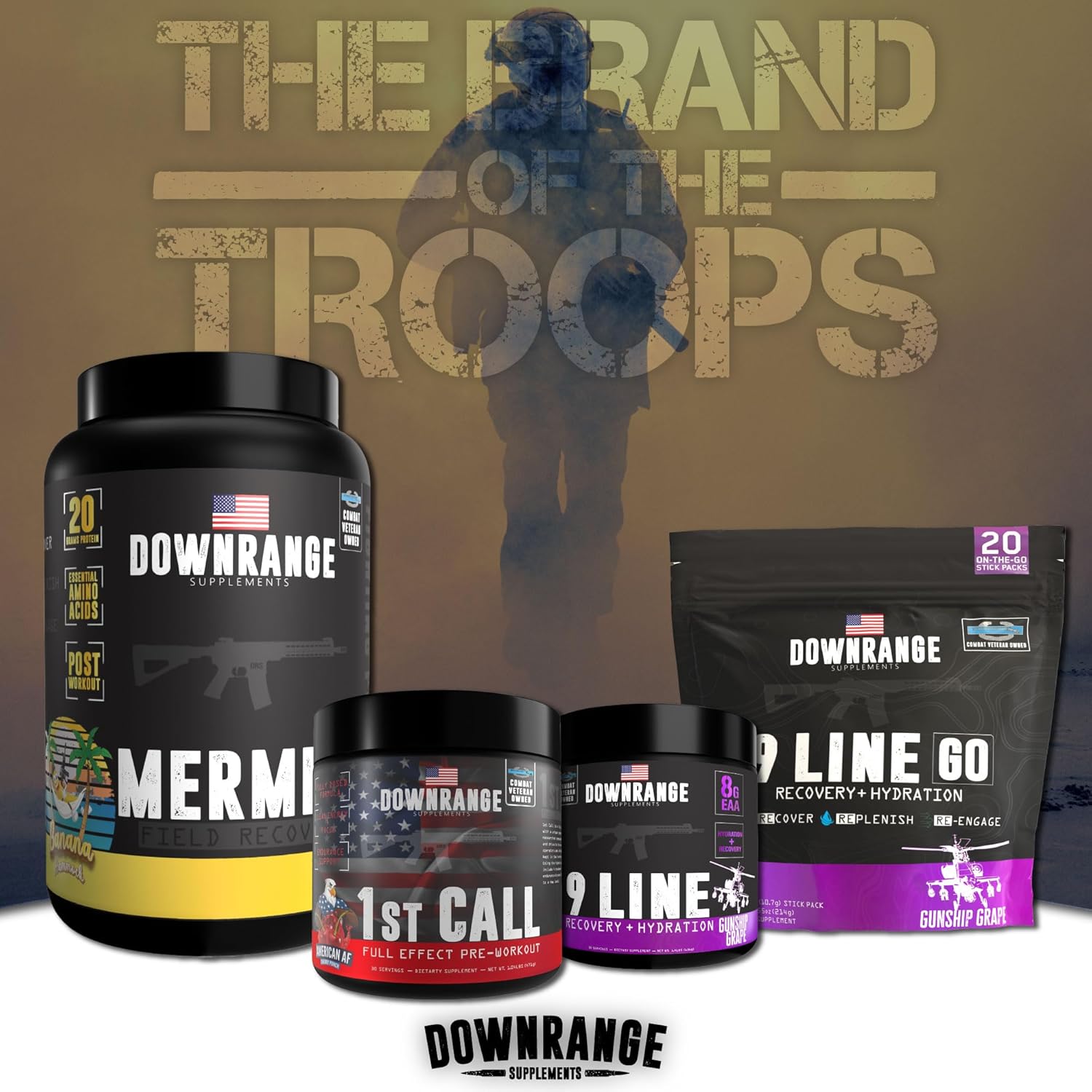 DownRange 1st Call Pre Workout Powder - Amino Acid Beta Alanine, Caffeine, Energy and Focus Support - 30 Servings, Cherry Punch - Preworkout for Men and Women