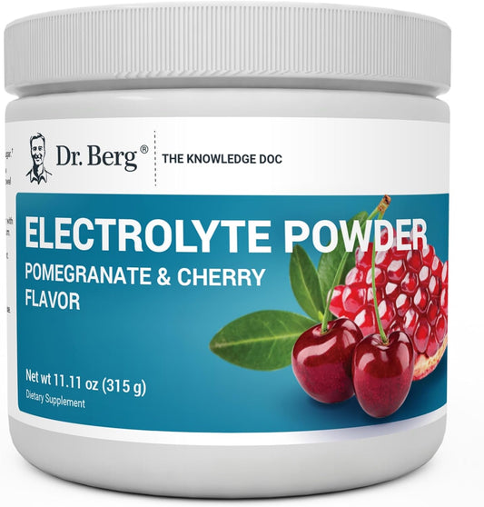 Dr. Berg Zero Sugar Hydration Keto Electrolyte Powder with Potassium and Himalayan Salt - Pomegranate Cherry Drink Supplement