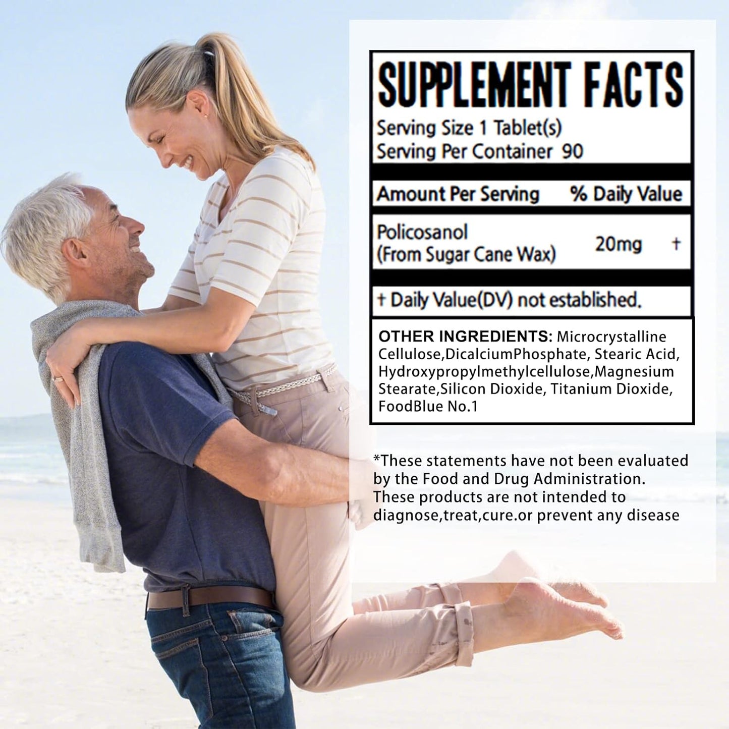Dr. Brian Roettger Policosanol 20mg Tablets for Heart & Cholesterol Health - Non-GMO, Gluten Free Vegetarian Formula