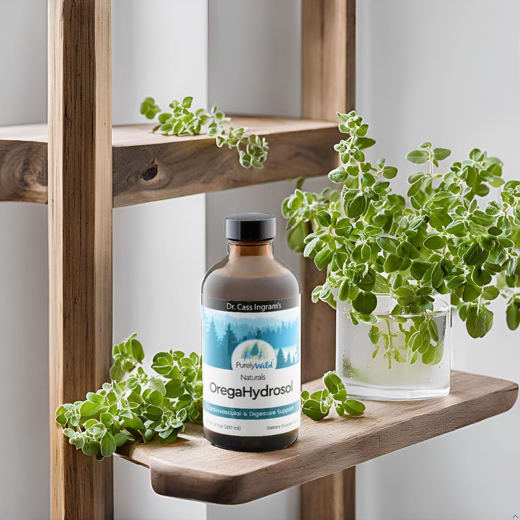 Dr. Cass Ingram's OregaHydrosol: Pure Wild Mediterranean Oregano Juice for Immune & Digestive Health - Non GMO - Steam-Distilled Essence - 8 fl oz