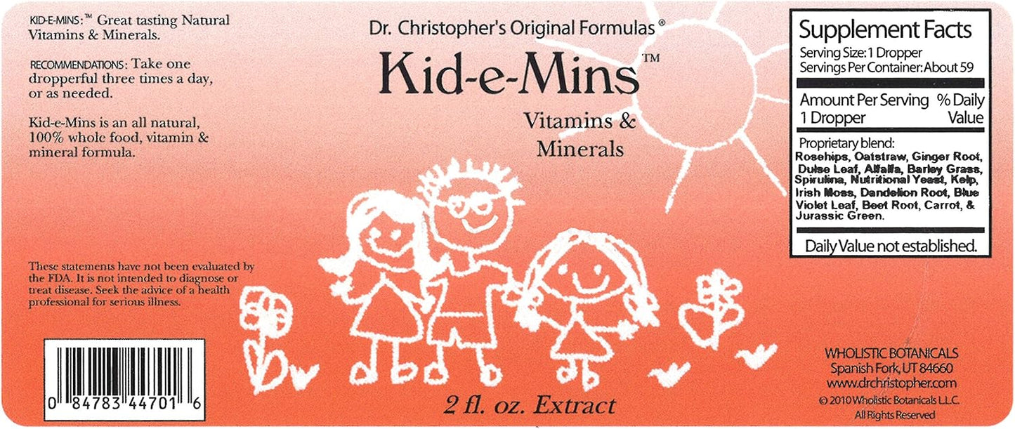 Dr. Christopher Kid-e-Mins Vitamin and Minerals Liquid Supplement 2 oz - Original Formula