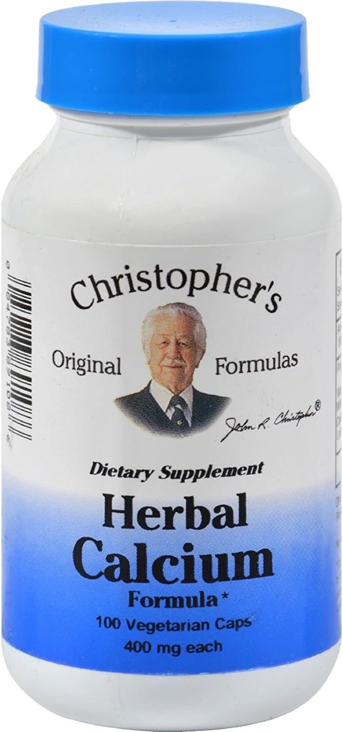 Dr. Christopher's Formulas Herbal Calcium Formula - 425 mg - 100 Capsules - Natural Bone Health Supplement