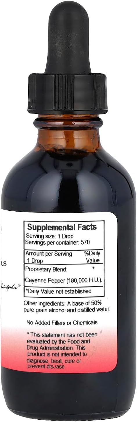 Dr. Christopher's Hot Cayenne Extract - All-Natural Herbal Supplement - 1 fl oz