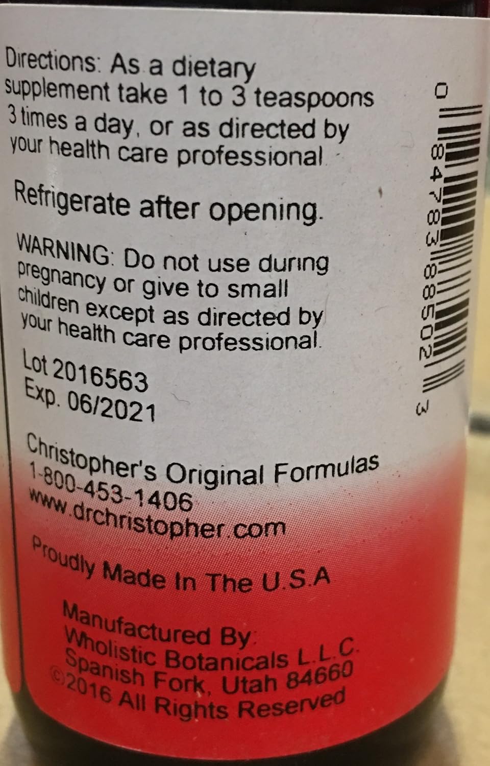 Dr. Christopher's Original Bloodstream Cleanse Syrup 4 oz Liquid Formula for Red Clover Combination