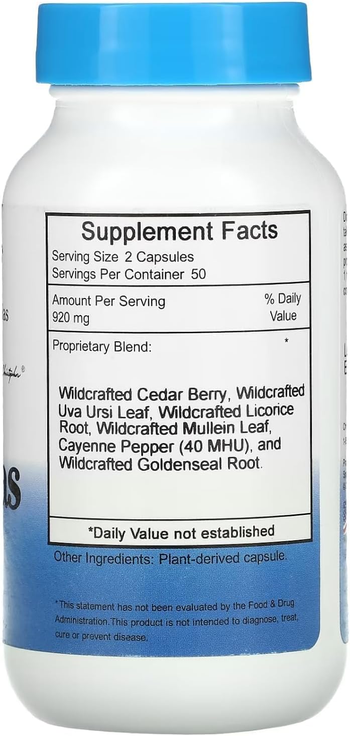 Dr. Christopher's Pancreas Formula - 100 Vegetarian Capsules