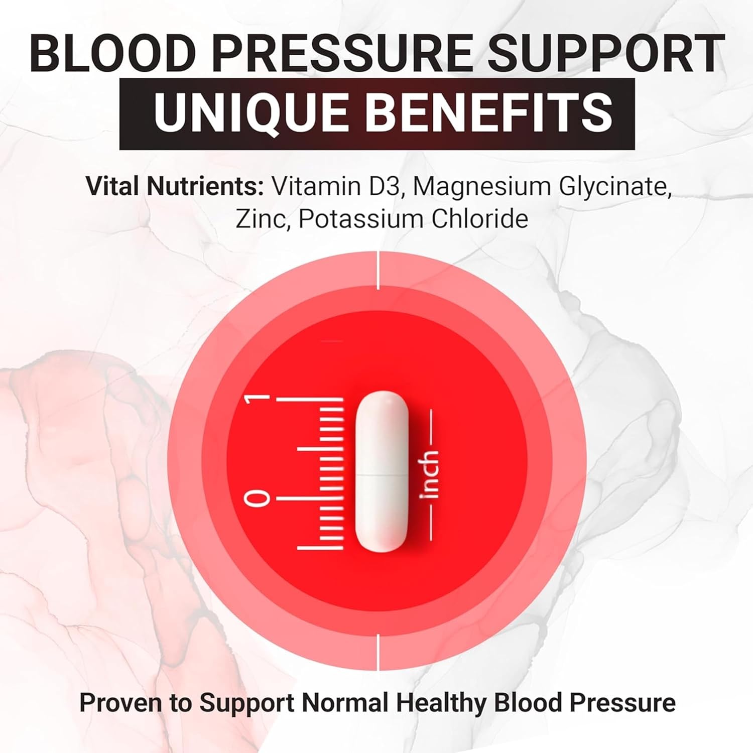 Dr Emery's Blood Pressure Support Capsules with Magnesium, D3, Potassium, CoQ10, B6, B9, B12, Vitamins, and Zinc - Vegan and Sugar-Free