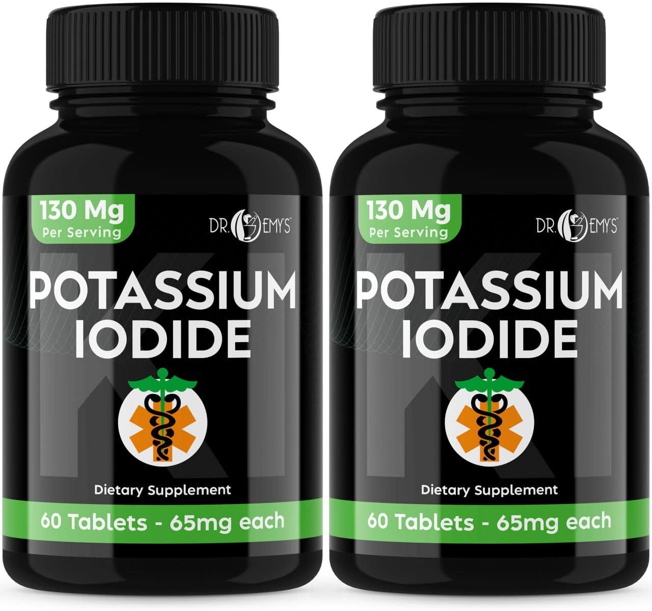 Dr. Emy's Potassium Iodide Pills 2-Pack - 120 Tablets, 130mg Servings