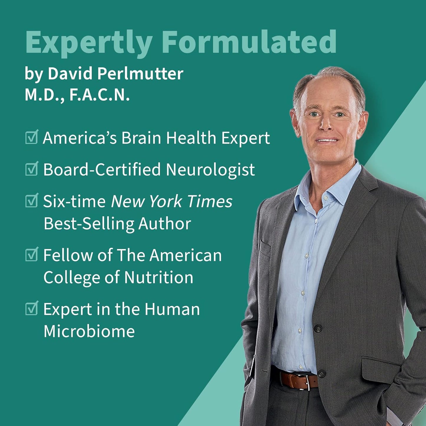 Dr. Formulated Calm Daily 3-in-1 Probiotics with Ashwagandha - Immune, Digestive & Mood Support - 30 Day Supply