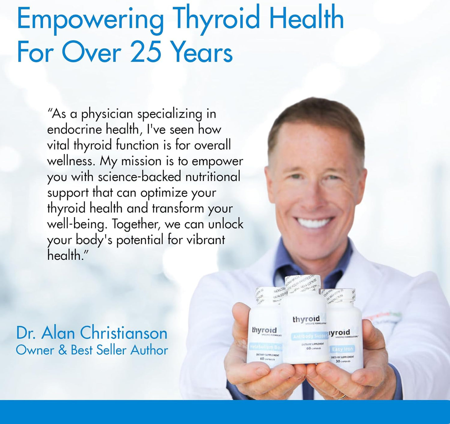 Dr. Formulated ThyroSoothe Supplement for Hyperthyroidism & Graves' - Natural Support with Selenium, Vitamin C, Lemon Balm - 30 Day Supply