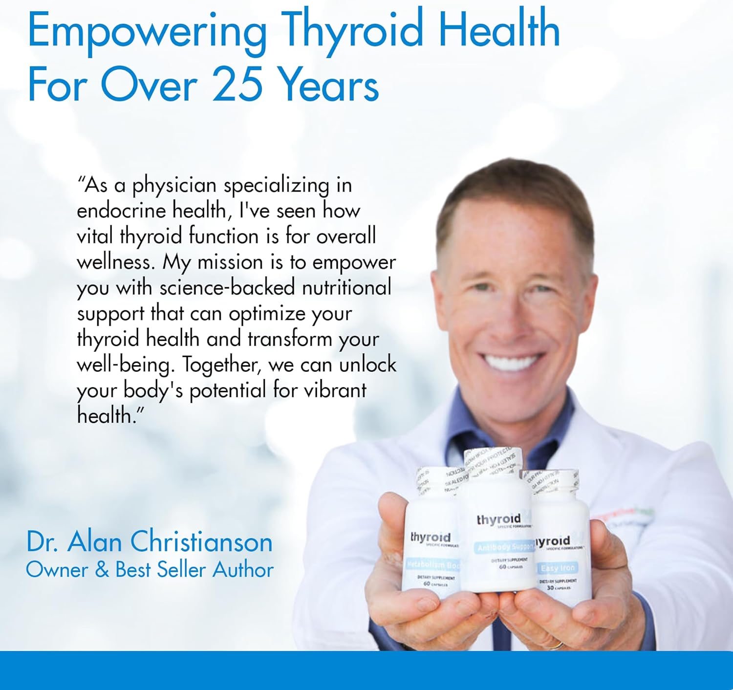 Dr. Formulated ThyroSoothe Supplement for Hyperthyroidism & Graves' - Natural Support with Selenium, Vitamin C, Lemon Balm - 30 Day Supply