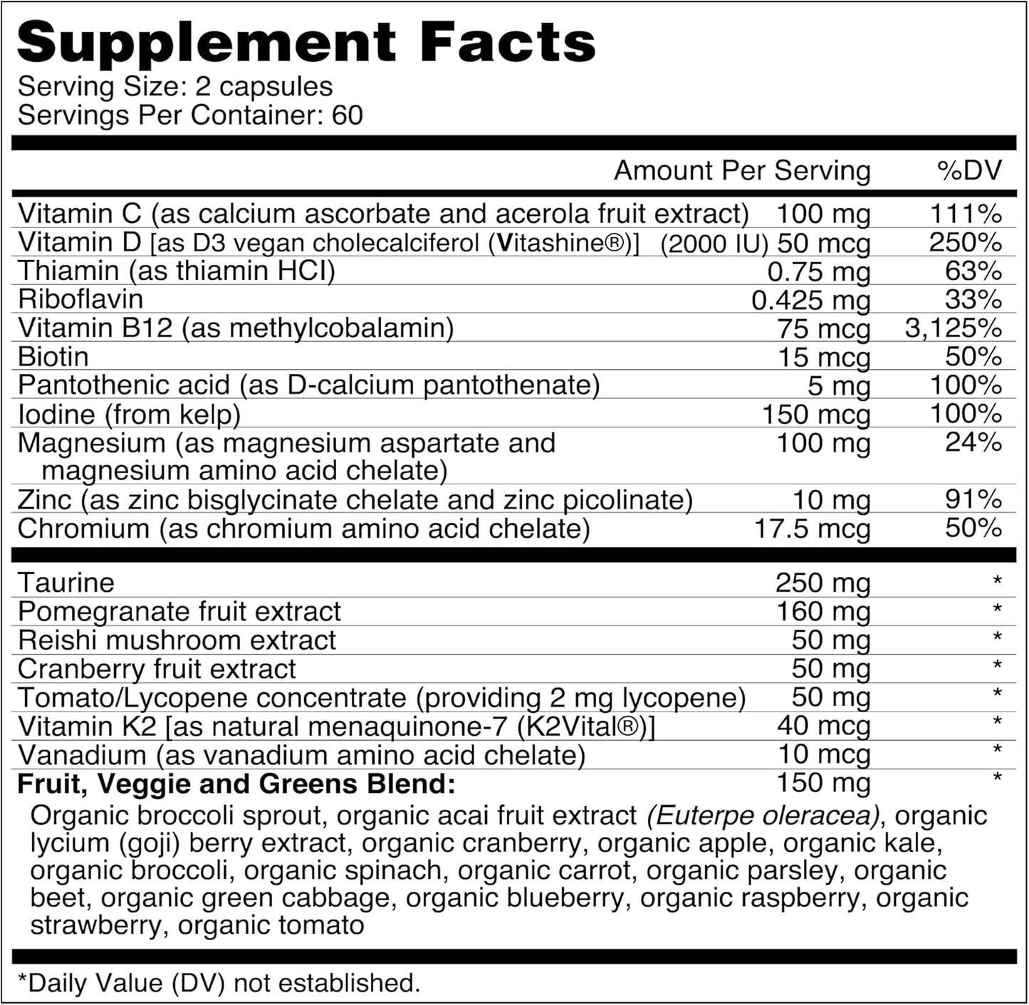 Dr. Fuhrman Men's Daily Whole Food Multivitamin - 120 Capsules, Vegan Formula for Men 50+ for Health & Vitality