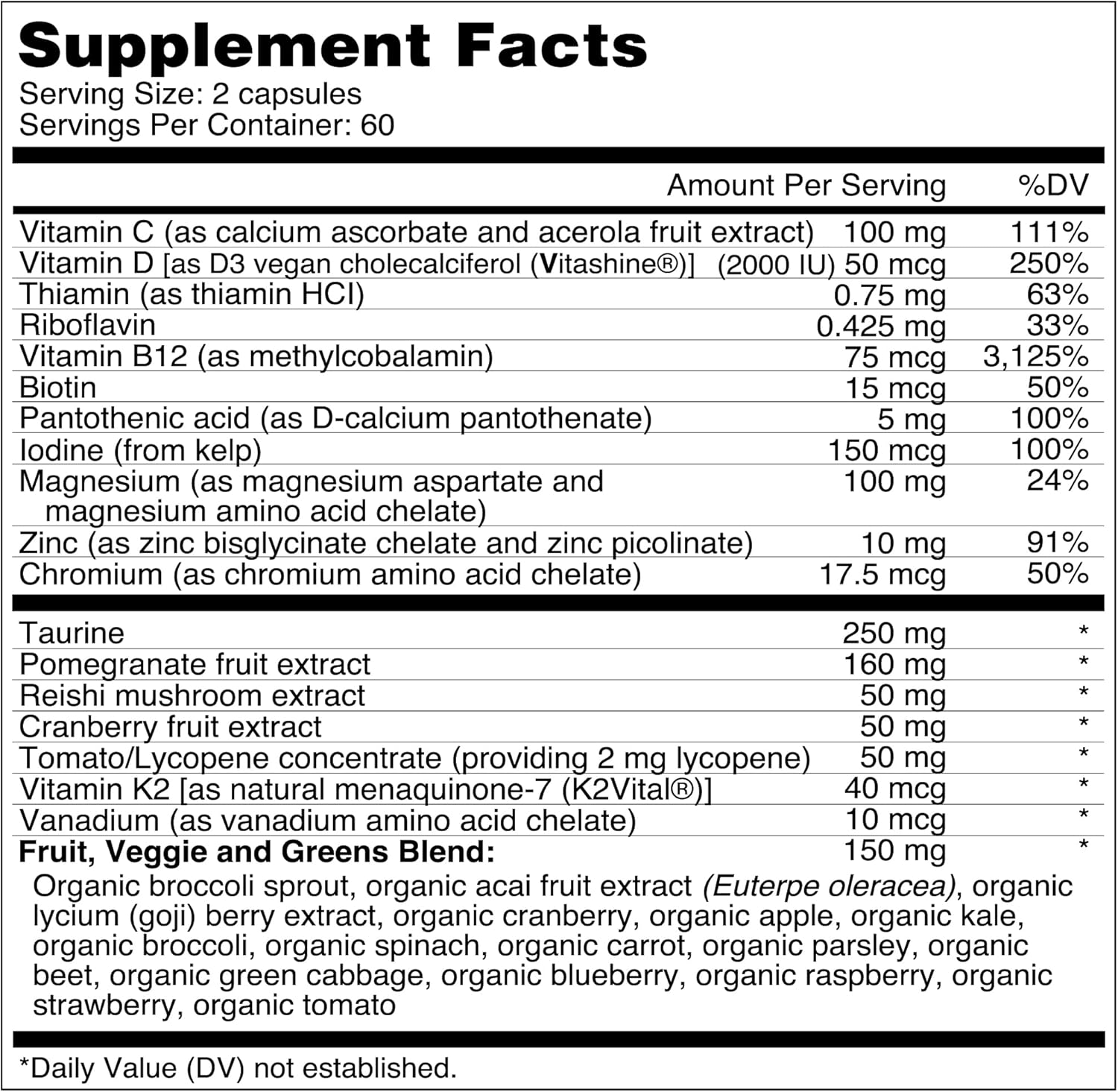 Dr. Fuhrman Men's Daily Whole Food Multivitamin - 120 Capsules, Vegan Formula for Men 50+ for Health & Vitality