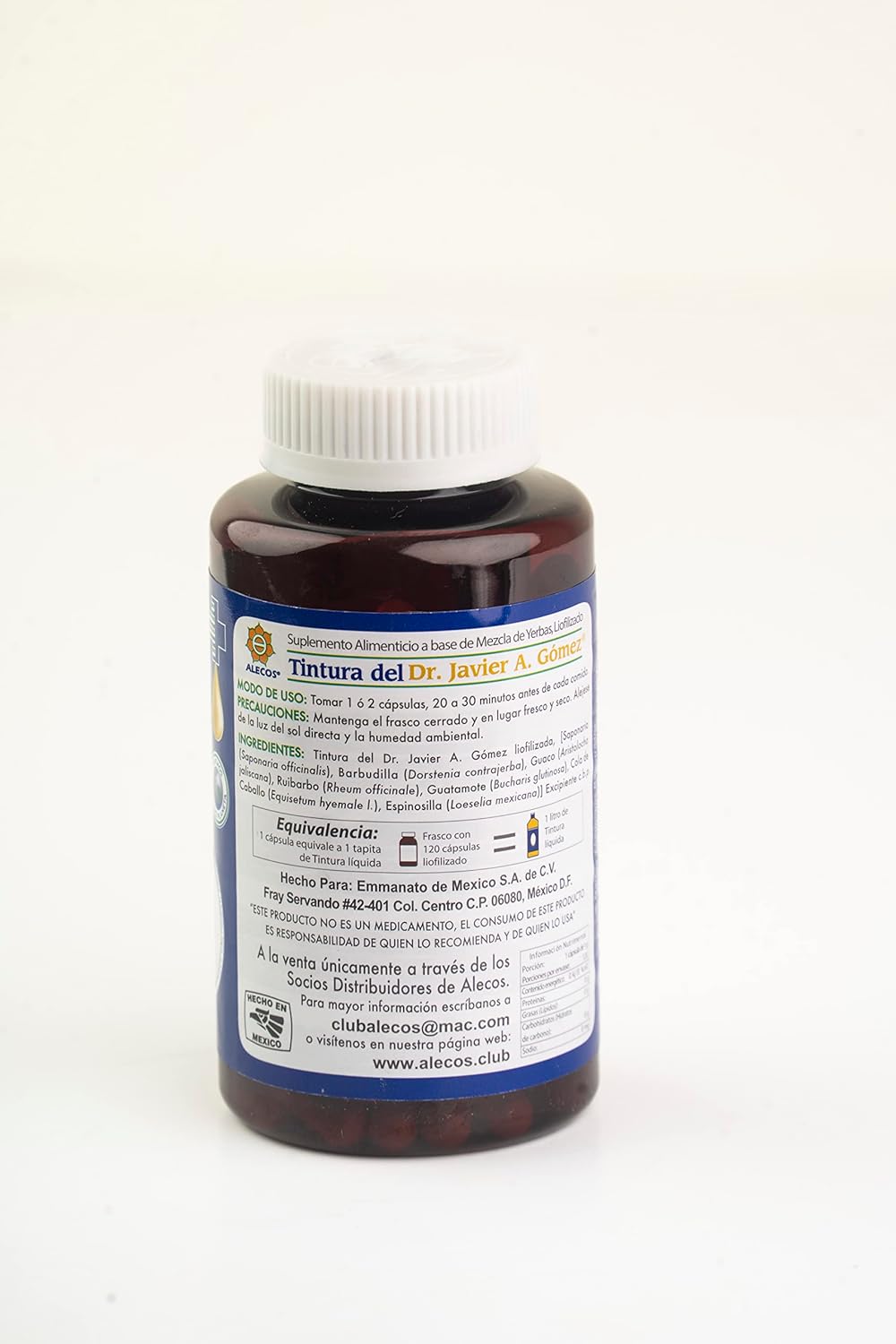 Dr. Javier A. Gómez Frasco's White 1 120.0 Count Lyophilized Tincture Capsules