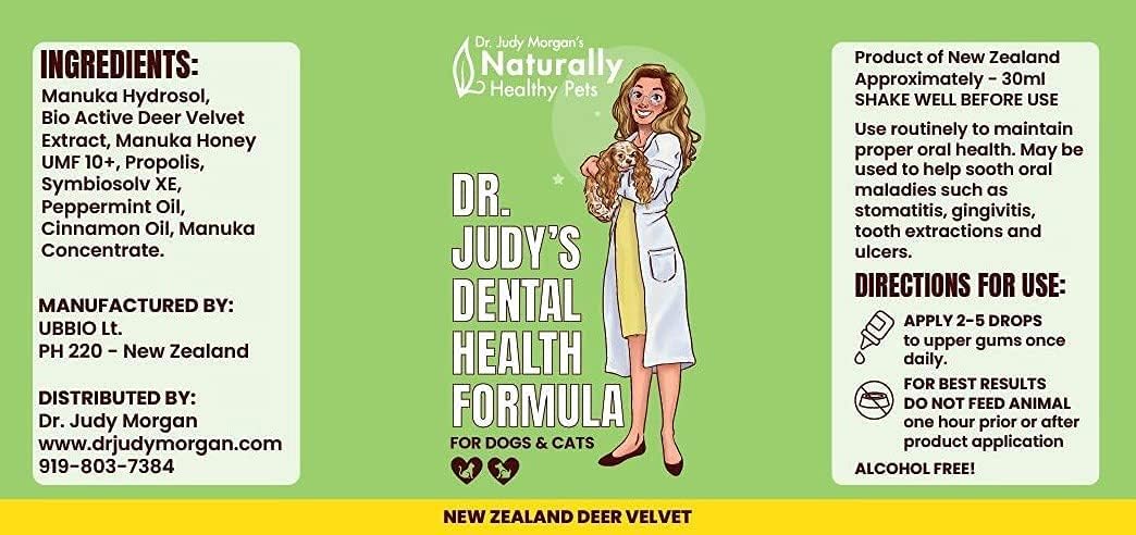 Dr. Judy Morgan's Dental Health Formula for Dogs & Cats - Natural Pet Care Supplement