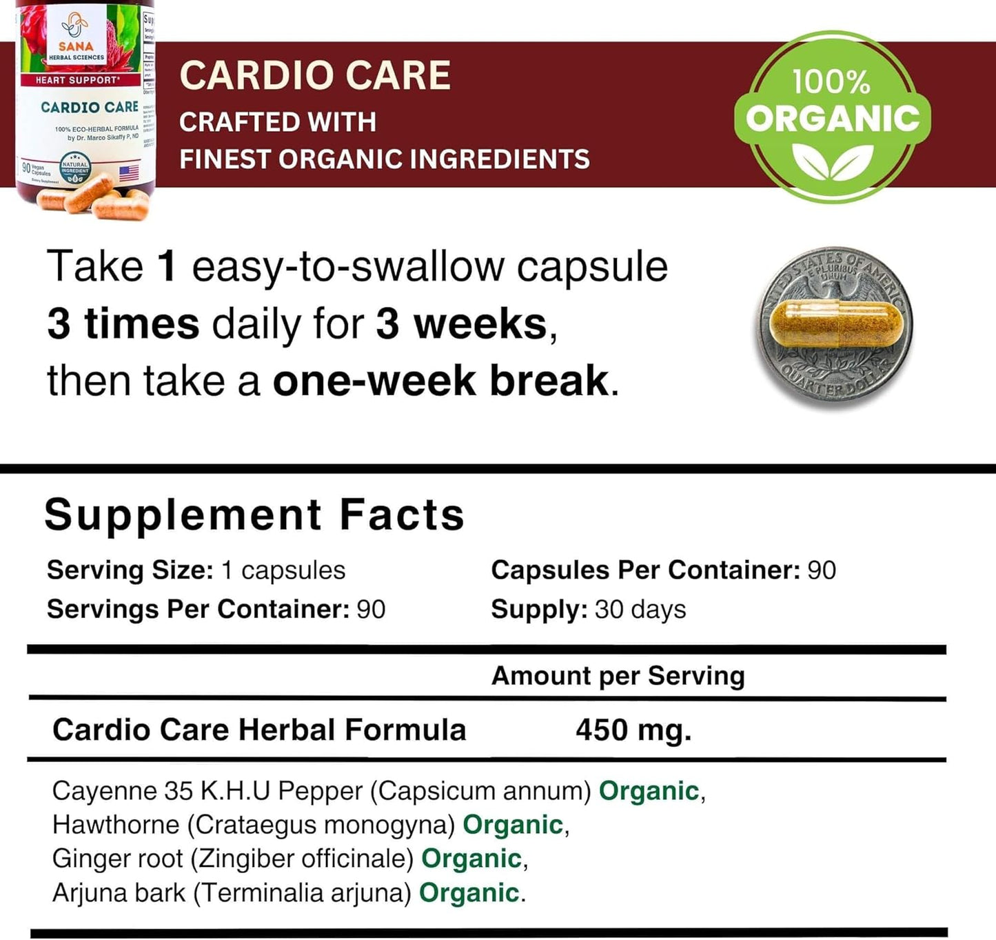 Dr. Marco Sikaffy's Sana Herbal Sciences 15-Day Detox for Artery Health & Digestive Support - Organic Colon Cleanse & Plaque Removal for Men & Women