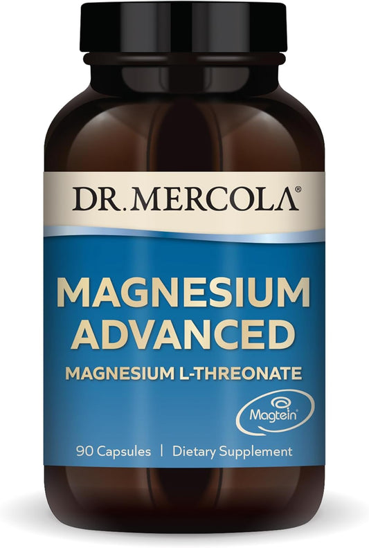 Dr. Mercola Magnesium Advanced: 90 Capsules, Non-GMO L-Threonate Supplement