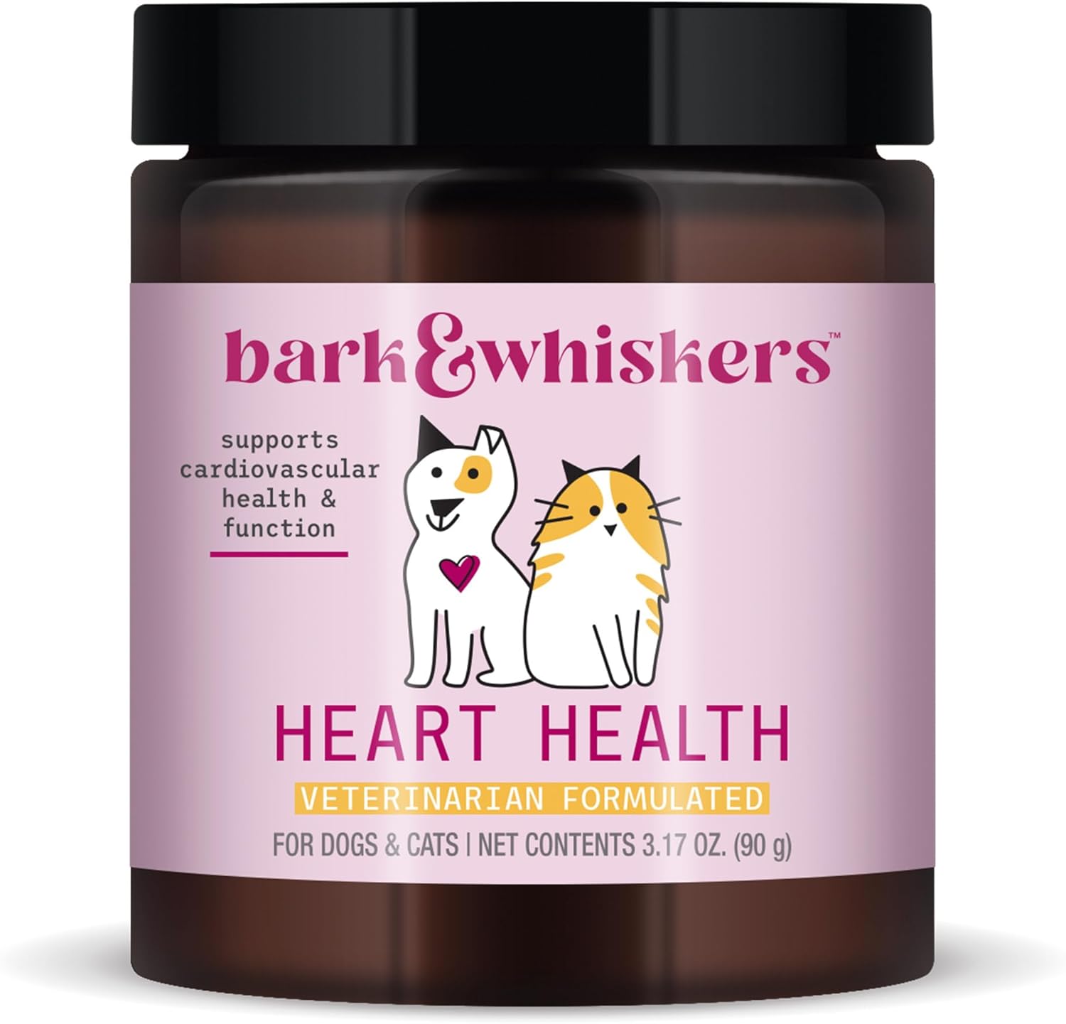 Dr. Mercola's Heart Health Supplement for Dogs & Cats, Cheddar Cheese Flavor, 90 Scoops, 3.17 oz, Supports Cardiovascular Function, Veterinarian Formulated