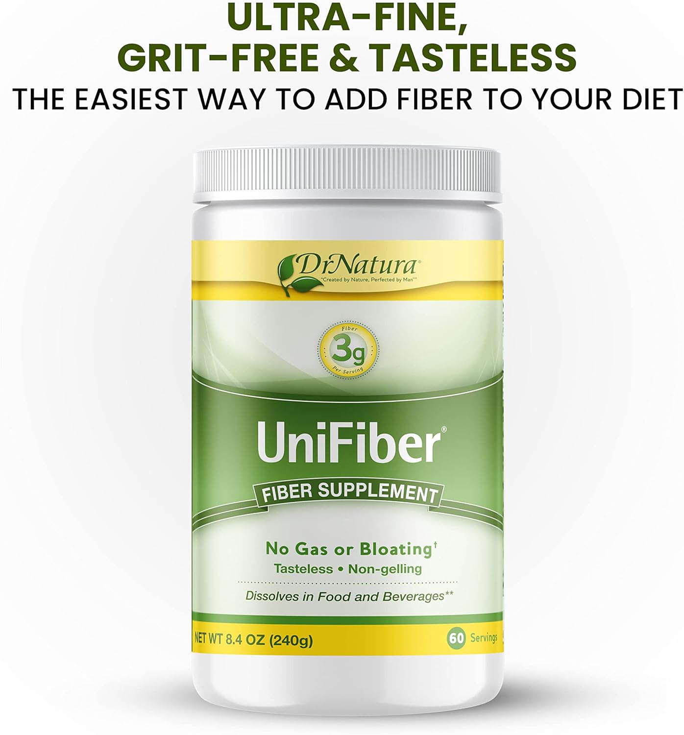 Dr. Natura Unifiber Natural Fiber Supplement 8.4 oz - Support Digestive Health with Dr. Natura's Unifiber Fiber Supplement