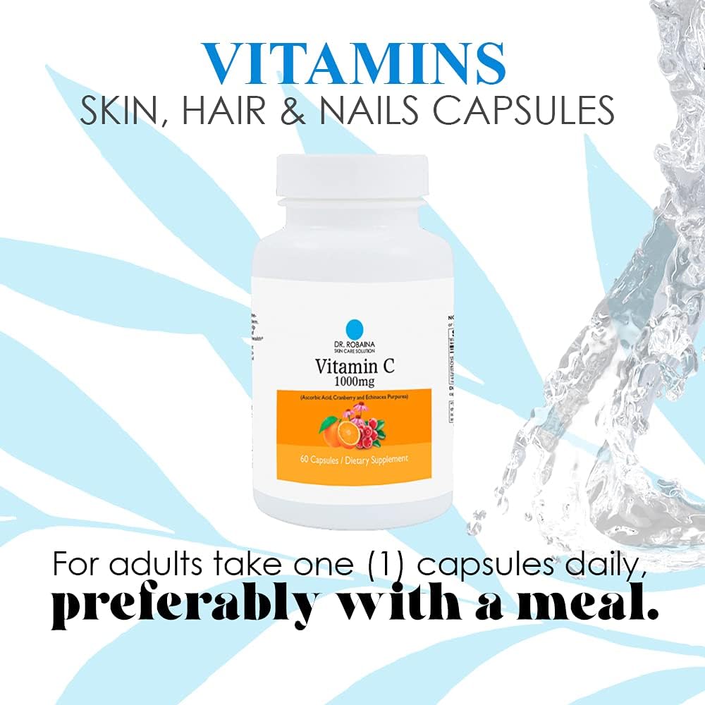 Dr. Robaina Vitamin C 1000mg Skin Care Supplement for Healthy Skin