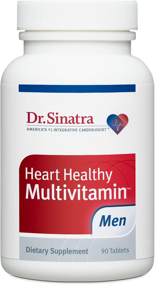 Dr. Sinatra Men's Heart Health Multivitamin with Vitamin D, A, B12, C, E, Zinc - 90 Tablets