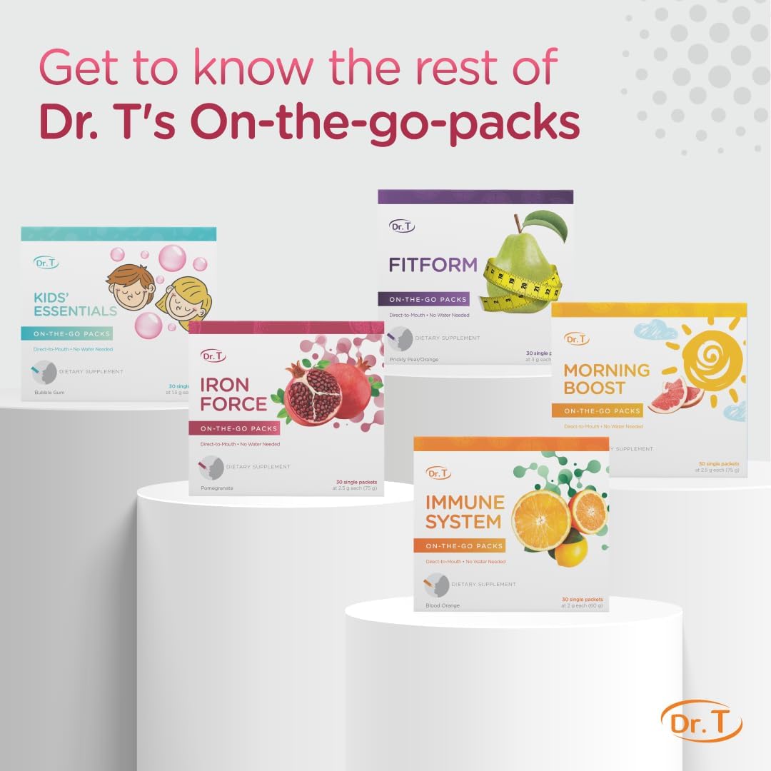 Dr. T Iron Force Powder Packs - Boost Red Blood Cell Production & Energy - 30 Single-Serve Packs