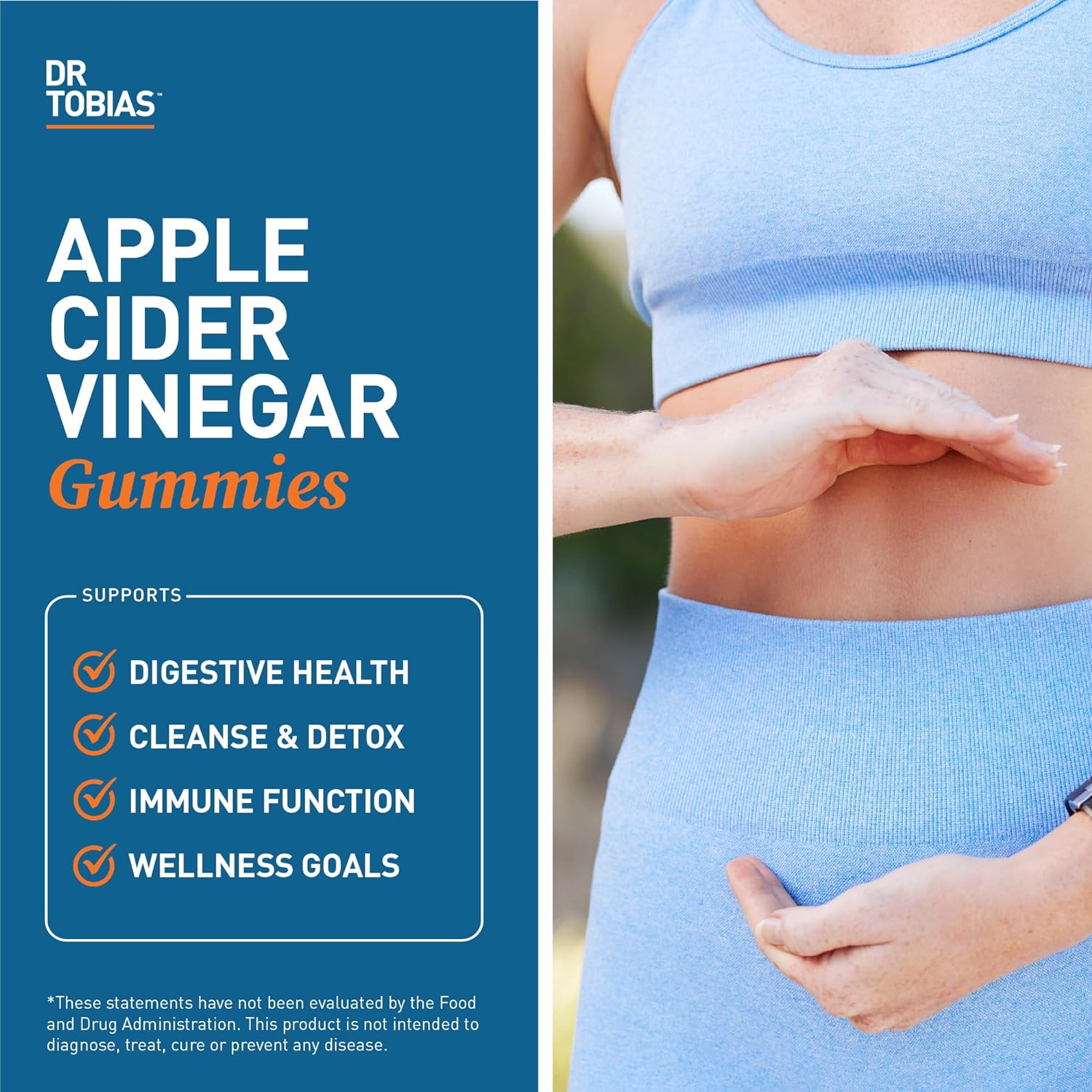 Dr. Tobias Adult Multivitamin & ACV Gummies for Energy, Immunity, Gut Health - 42 Fruits & Veggies, Probiotics, Folate, B12