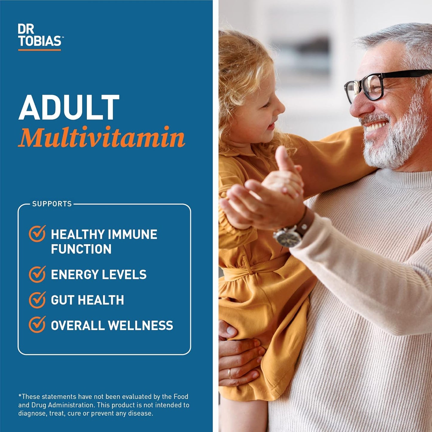 Dr. Tobias Adult Multivitamin with Oregano, Caprylic Acid, and Probiotics for Energy, Immune, and Intestinal Health