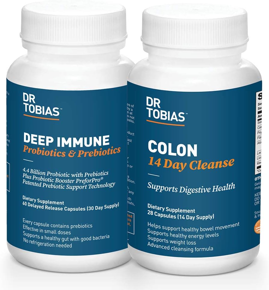 Dr. Tobias Digestive Health Bundle: 14 Day Colon Cleanse + Immune Probiotics & Prebiotics