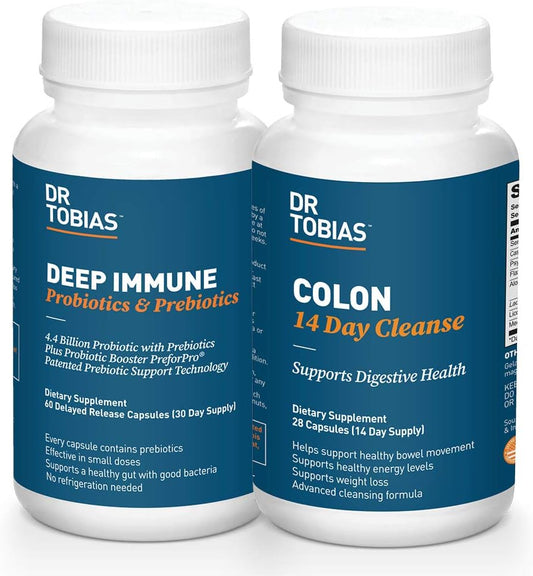 Dr. Tobias Digestive Health Bundle: 14 Day Colon Cleanse + Immune Probiotics & Prebiotics