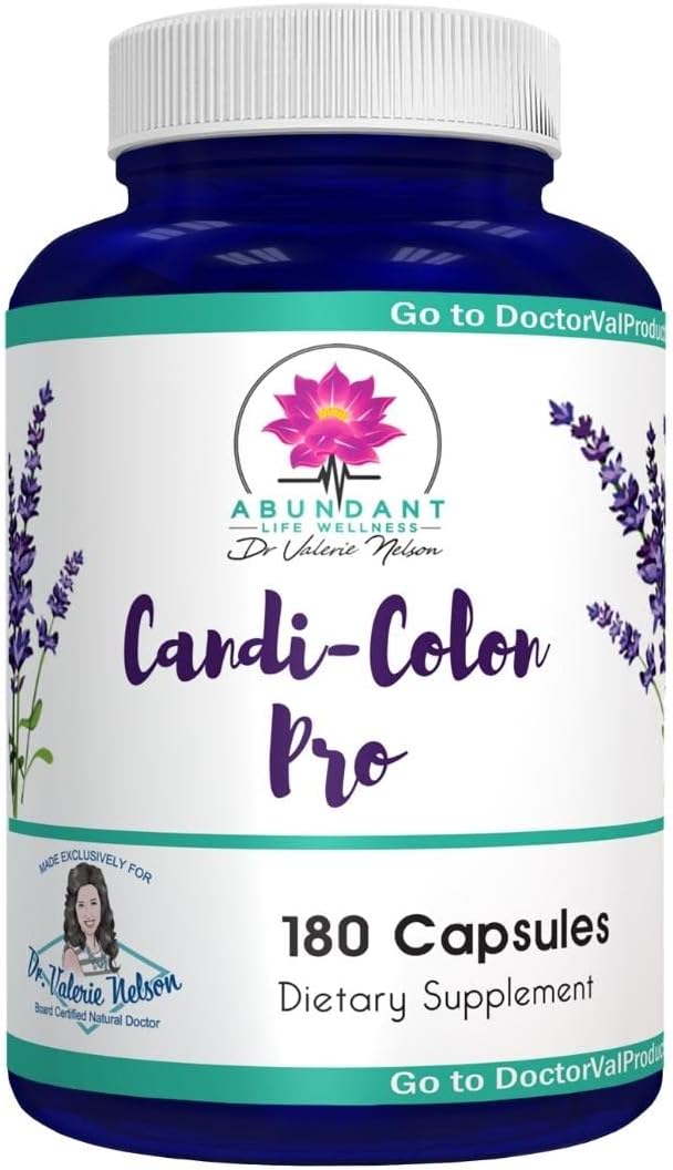 Dr. Valerie Nelson's Abundant Life Wellness Candida Support Capsules - Promotes Digestive Health and Intestinal Balance - 180 Count