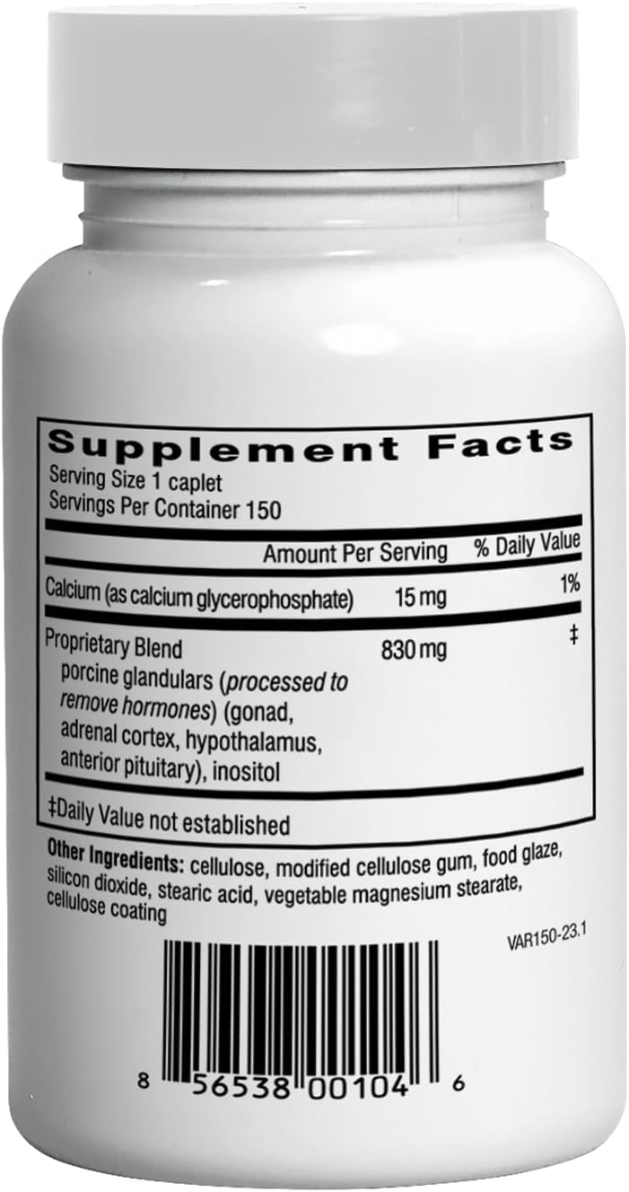 Dr. Wilson's Adrenal Rebuilder 90 Caplets - Multiglandular Supplement with Adrenal Cortex for HPA Axis Support