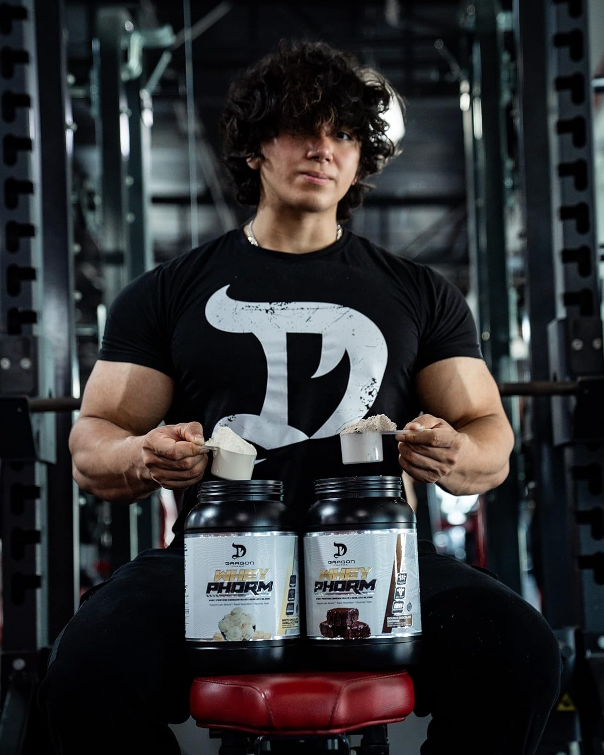 Dragon Pharma Whey Protein Blend - Fast Absorption, Gluten-Free, 100% Whey Protein, WheyPhorm, Maximize Recovery - White Chocolate Vanilla Ice Cream Flavor - 25g Protein (24 Servings)