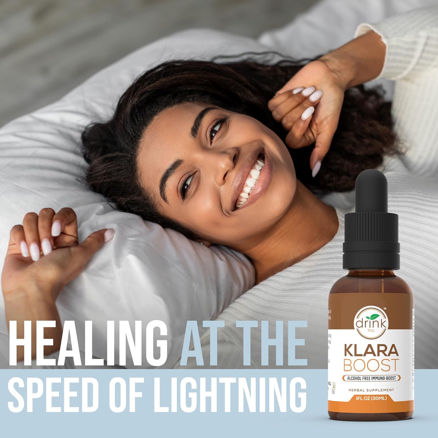 Drink Inc. Klara Boost: 30ML Herbal Supplement for Daily Detox and Revitalization | High-Potency Immuno-Boost with Organic Ingredients