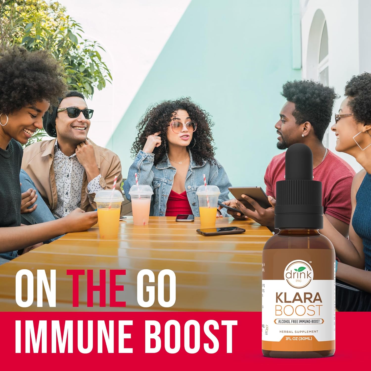 Drink Inc. Klara Boost: 30ML Herbal Supplement for Daily Detox and Revitalization | High-Potency Immuno-Boost with Organic Ingredients